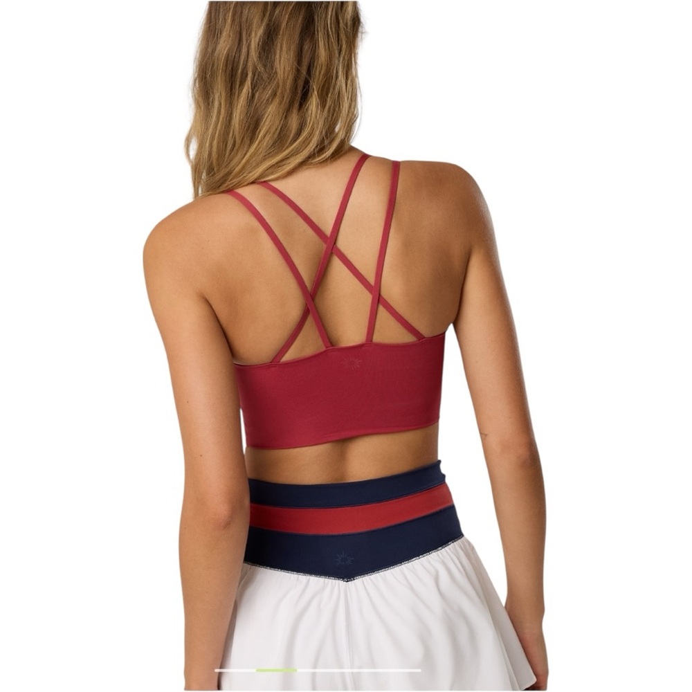 NWT Aerie Offline Real Me Hold Up Red Strappy Sports Bra Size XL - Picture 2 of 6